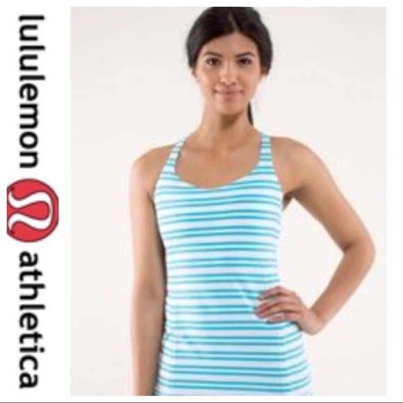 💕SALE💕 Lululemon Blue Stripe Free to be Tank Top - Picture 3 of 11